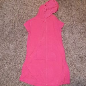 Pink swim cover up dress